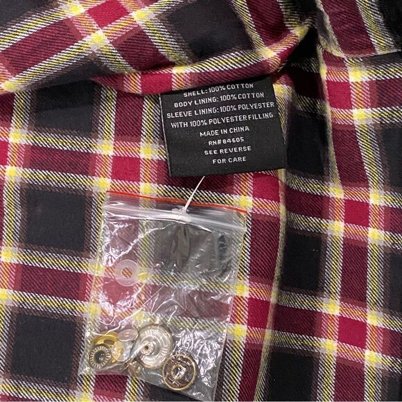 Burks Bay NRA Member Men's Jacket Black Canvas Flannel Lined Size Large - Picture 10 of 12